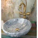 Tiger Skin Marble Bowl Washbasin