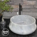 Cloudy Marble Pear Design Washbasin