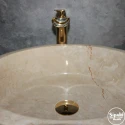 Beige Marble Cylinder Washbasin