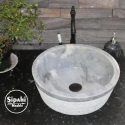 Cloudy Marble V Design Scratch Bowl Washbasin