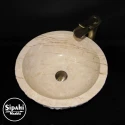 Beige Marble Natural Split Sink