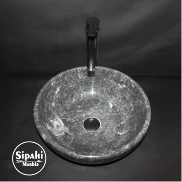 Bursa Black Round Design Washbasin