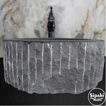 Basalt Natural Blasting Cylinder Sink