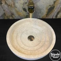 Beige Marble Scanning Model Washbasin