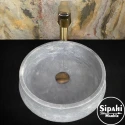 Gray Marble Low Pear Sink