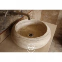 Travertine Curved Washbasin