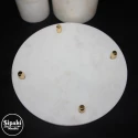 White Marble Gold Detail Apparatus 5-Piece Bathroom Set