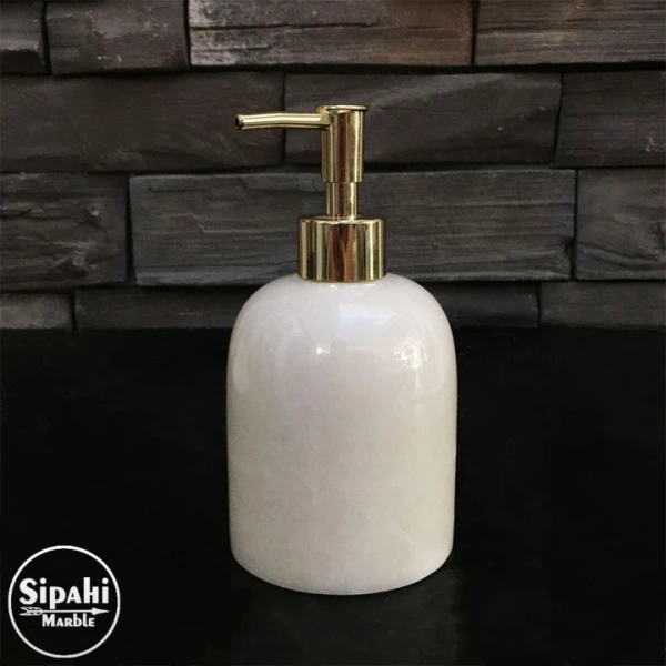 White Marble Liquid Soap Dispenser